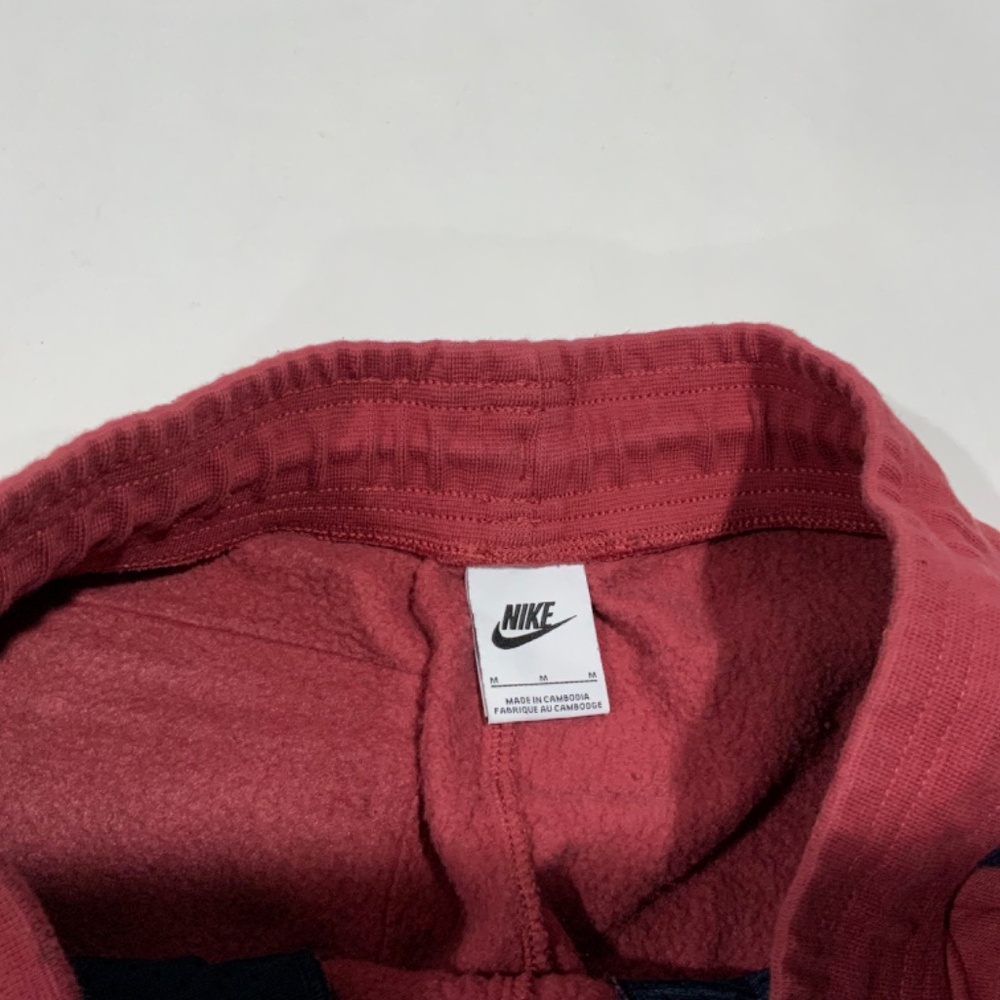 Nike Air Sz M Red Blue Fleece Joggers - Picture 4 of 8